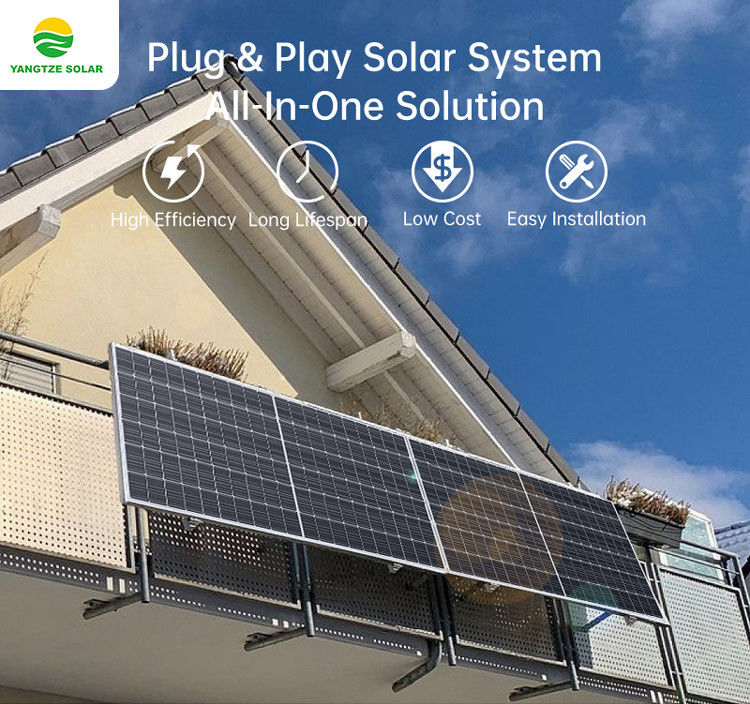 800w Plug And Play Solar System Single Phase Balcony Solar Panels 110V